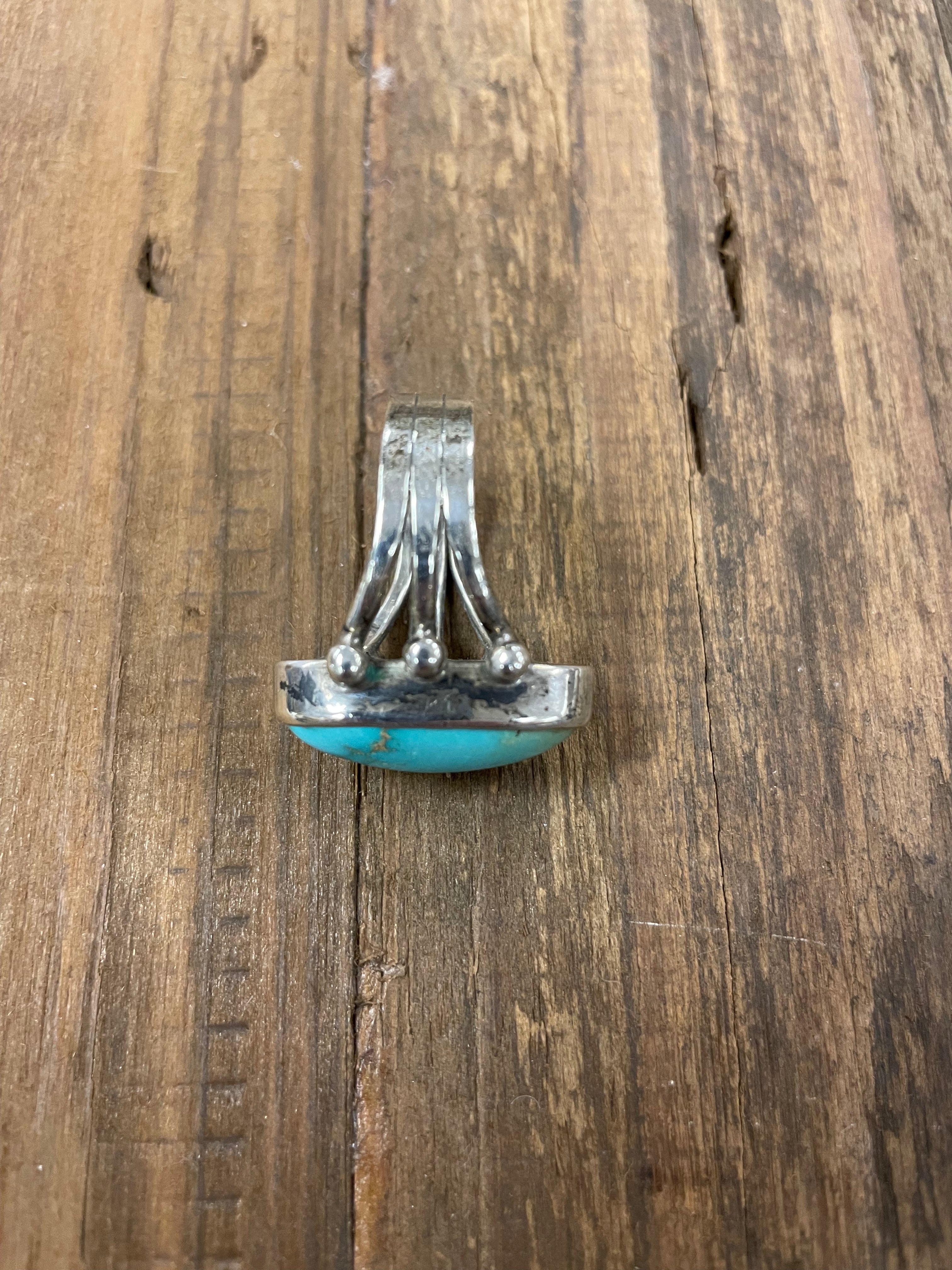 Large Oval Turquoise Ring- Size 9
